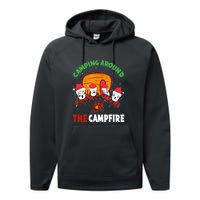 Camping Around The Campfire Chirtsmas Gift Funny Xmas Performance Fleece Hoodie