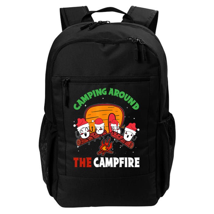 Camping Around The Campfire Chirtsmas Gift Funny Xmas Daily Commute Backpack