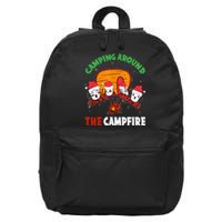 Camping Around The Campfire Chirtsmas Gift Funny Xmas 16 in Basic Backpack