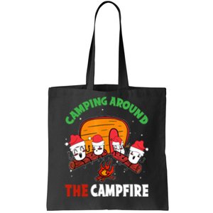 Camping Around The Campfire Chirtsmas Gift Funny Xmas Tote Bag