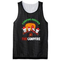 Camping Around The Campfire Chirtsmas Gift Funny Xmas Mesh Reversible Basketball Jersey Tank