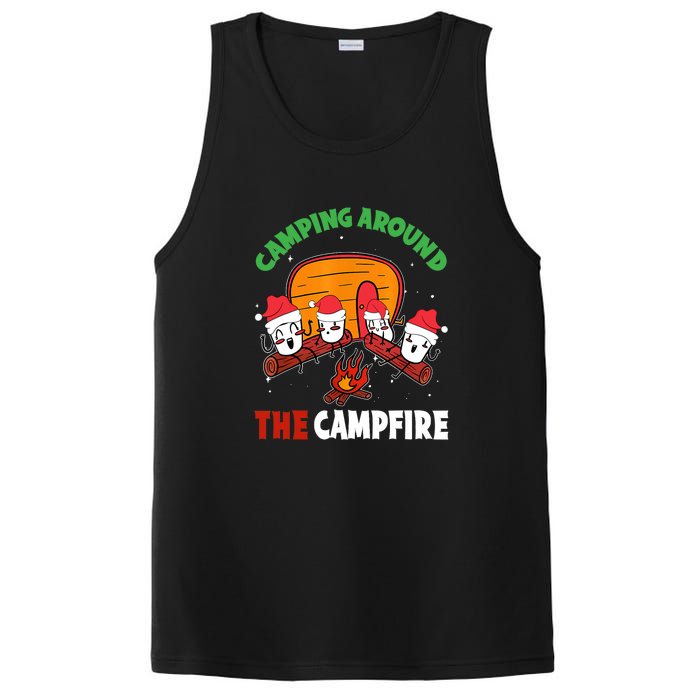 Camping Around The Campfire Chirtsmas Gift Funny Xmas PosiCharge Competitor Tank