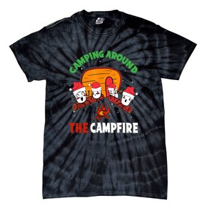 Camping Around The Campfire Chirtsmas Gift Funny Xmas Tie-Dye T-Shirt