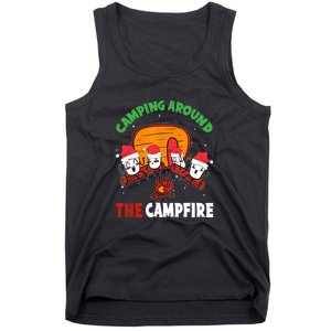 Camping Around The Campfire Chirtsmas Gift Funny Xmas Tank Top