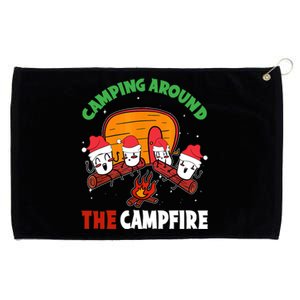 Camping Around The Campfire Chirtsmas Gift Funny Xmas Grommeted Golf Towel