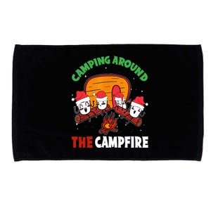 Camping Around The Campfire Chirtsmas Gift Funny Xmas Microfiber Hand Towel