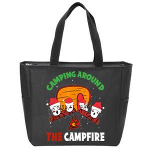 Camping Around The Campfire Chirtsmas Gift Funny Xmas Zip Tote Bag