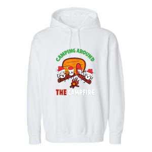 Camping Around The Campfire Chirtsmas Gift Funny Xmas Garment-Dyed Fleece Hoodie