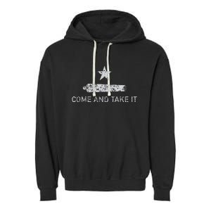 Come And Take It Texas Gift For Texans Garment-Dyed Fleece Hoodie