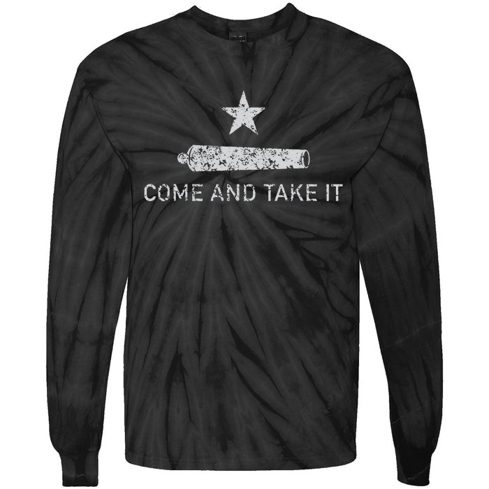 Come And Take It Texas Gift For Texans Tie-Dye Long Sleeve Shirt