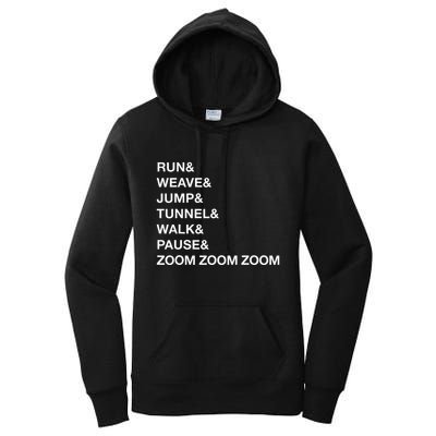 Canine Agility Trial Obstacle Course Fun Dog Agility Women's Pullover Hoodie