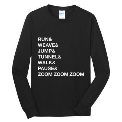 Canine Agility Trial Obstacle Course Fun Dog Agility Tall Long Sleeve T-Shirt