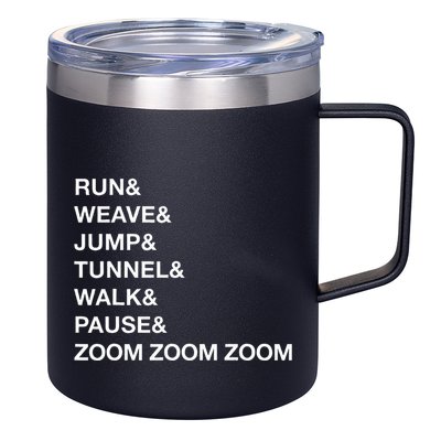 Canine Agility Trial Obstacle Course Fun Dog Agility 12oz Stainless Steel Coffee Mug