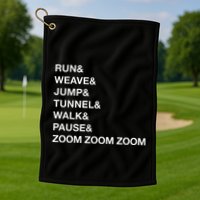 Canine Agility Trial Obstacle Course Fun Dog Agility Golf Towel
