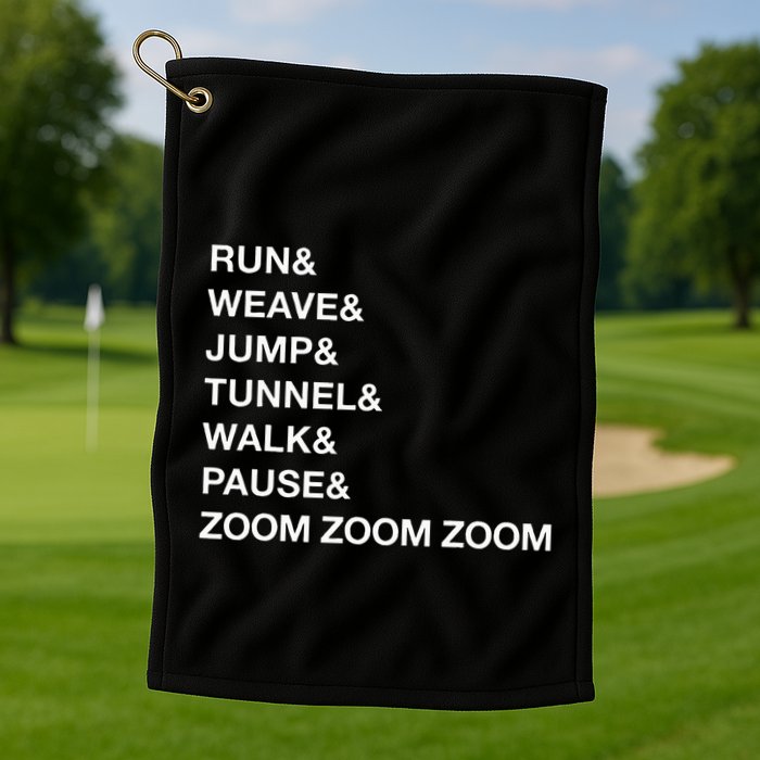 Canine Agility Trial Obstacle Course Fun Dog Agility Golf Towel