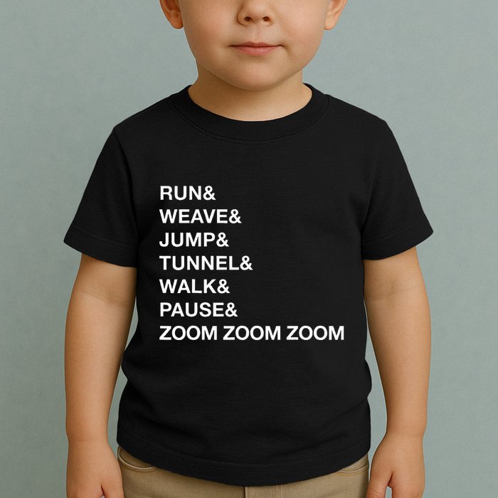 Canine Agility Trial Obstacle Course Fun Dog Agility Toddler T-Shirt