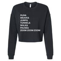 Canine Agility Trial Obstacle Course Fun Dog Agility Cropped Pullover Crew