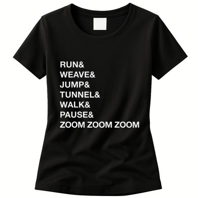 Canine Agility Trial Obstacle Course Fun Dog Agility Womens T-Shirt