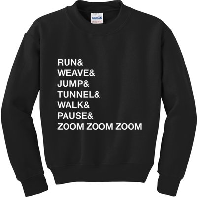 Canine Agility Trial Obstacle Course Fun Dog Agility Kids Sweatshirt