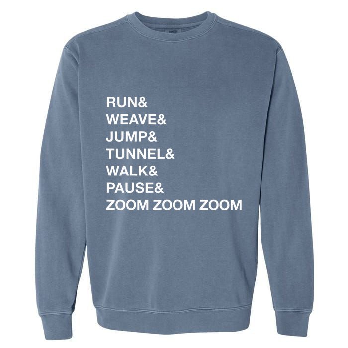 Canine Agility Trial Obstacle Course Fun Dog Agility Garment-Dyed Sweatshirt
