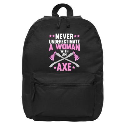 Cool Axe Throwing For Wo Girl Ax Thrower Tree Lumberjack 16 in Basic Backpack