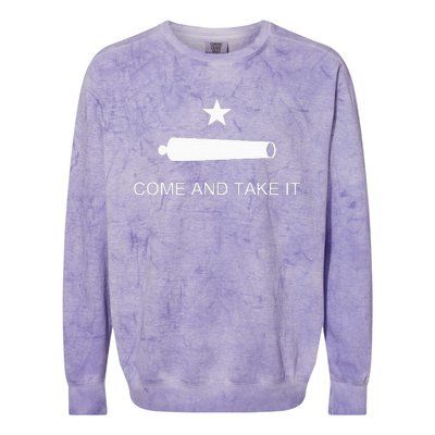 Come And Take It Battle Of Gonzales Texas Colorblast Crewneck Sweatshirt