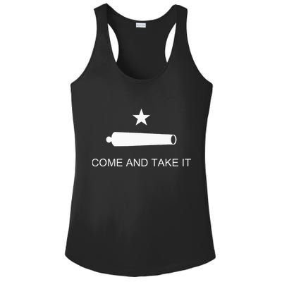Come And Take It Battle Of Gonzales Texas Ladies PosiCharge Competitor Racerback Tank