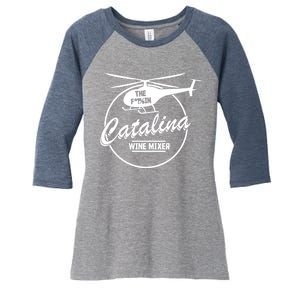 Catalina Wine Mixer Women's Tri-Blend 3/4-Sleeve Raglan Shirt