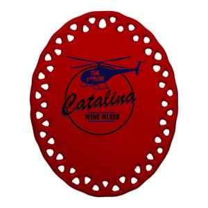 Catalina Wine Mixer Ceramic Oval Ornament