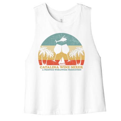 Catalina Wine Mixer A Prestige Worldwide Production Women's Racerback Cropped Tank