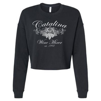Cataline Wine Mixer Cropped Pullover Crew
