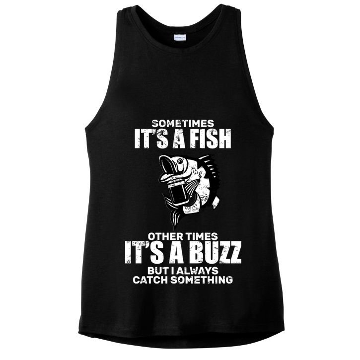 Catch A Fish Or Buzz Ladies PosiCharge Tri-Blend Wicking Tank