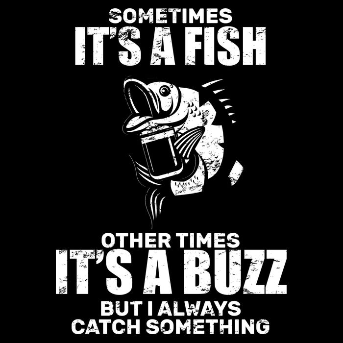 Catch A Fish Or Buzz Drawstring Bag