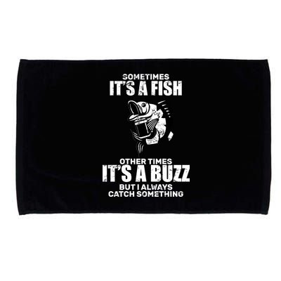 Catch A Fish Or Buzz Microfiber Hand Towel