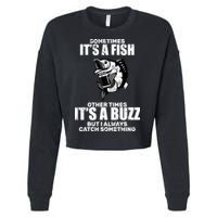 Catch A Fish Or Buzz Cropped Pullover Crew