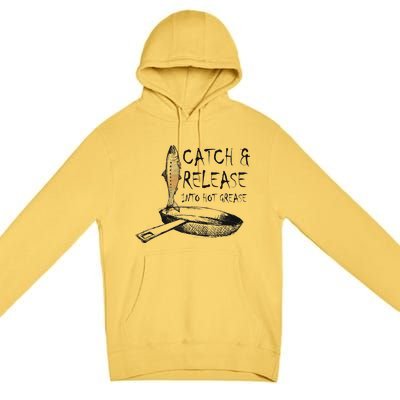 Catch And Release Into Grease Premium Pullover Hoodie