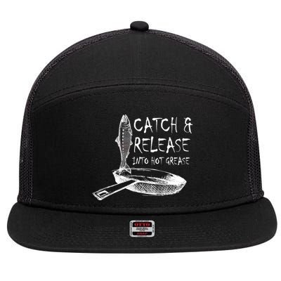 Catch And Release Into Grease 7 Panel Mesh Trucker Snapback Hat