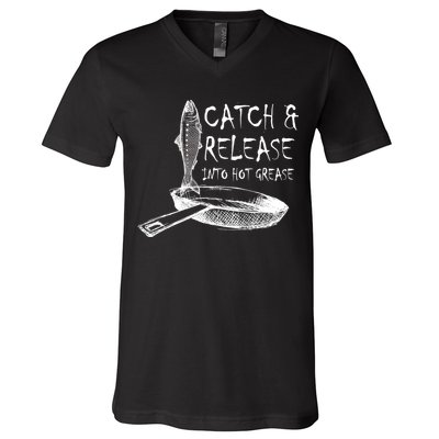 Catch And Release Into Grease V-Neck T-Shirt