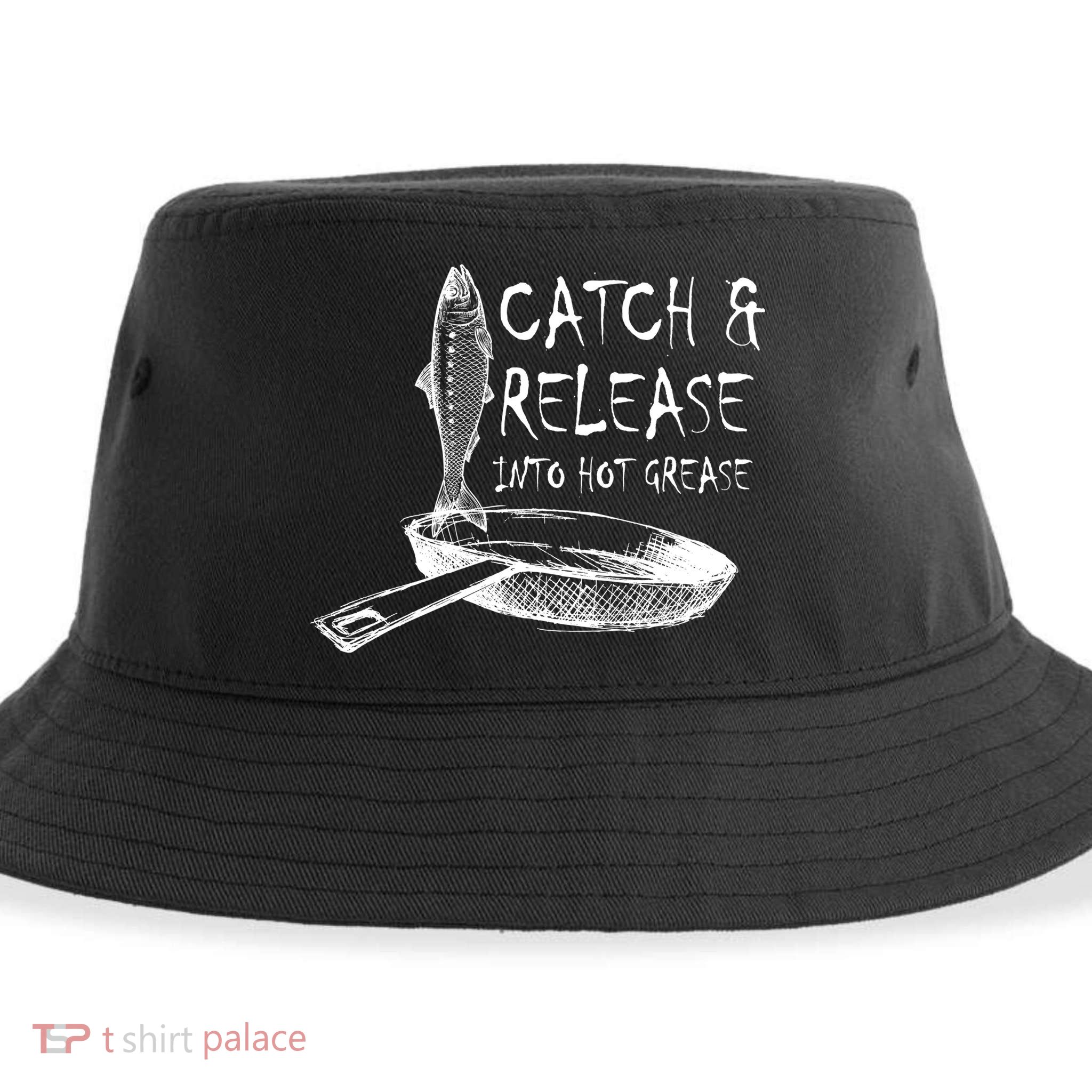 Catch And Release Into Grease Sustainable Bucket Hat