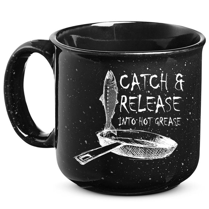 Catch And Release Into Grease 15oz Campfire Ceramic Mug