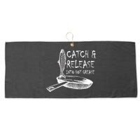 Catch And Release Into Grease Large Microfiber Waffle Golf Towel