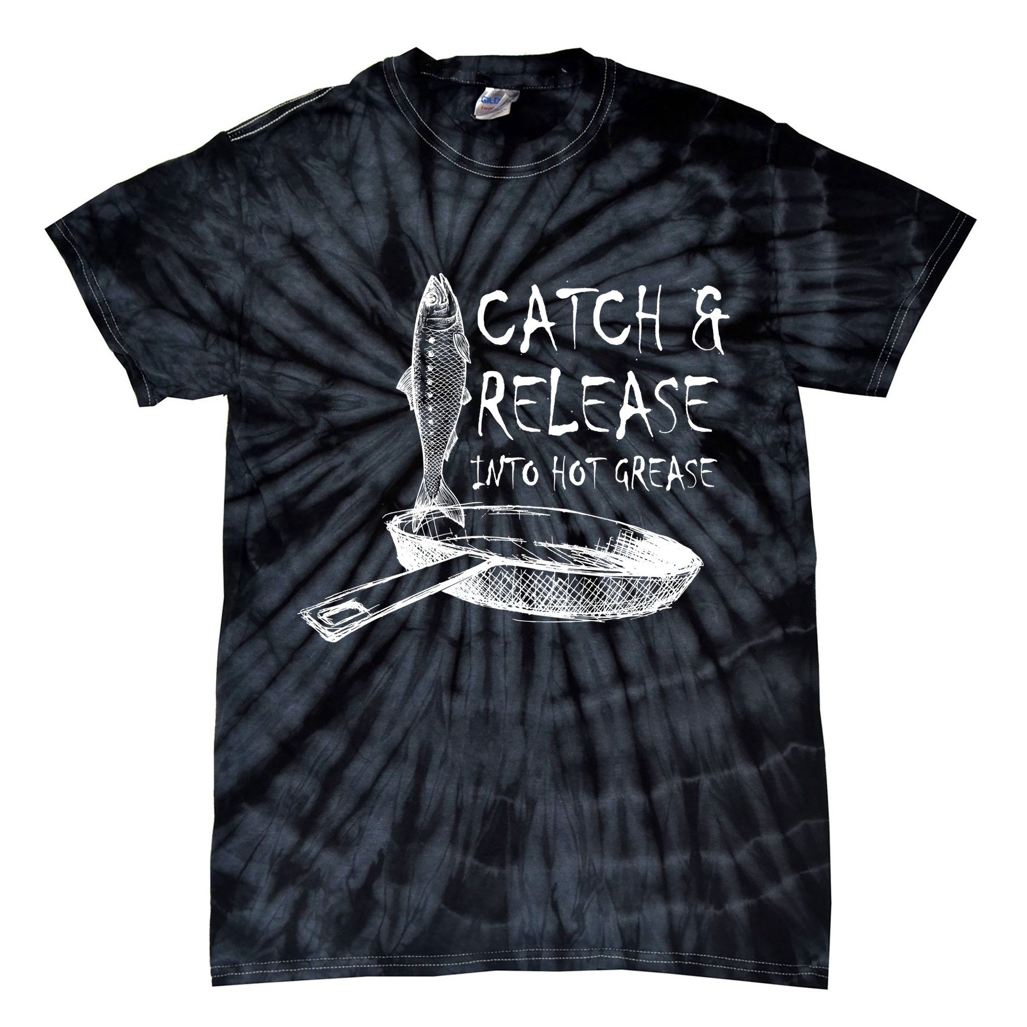 Catch And Release Into Grease Tie-Dye T-Shirt