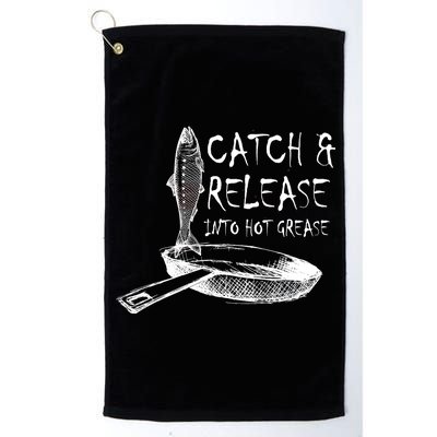 Catch And Release Into Grease Platinum Collection Golf Towel