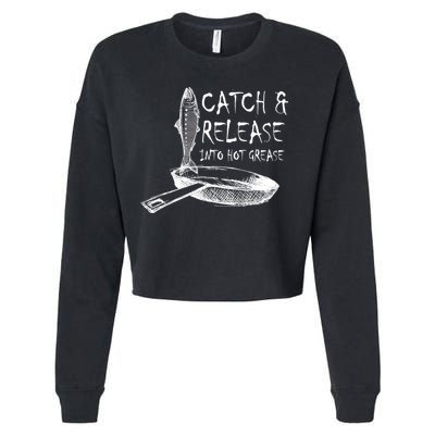 Catch And Release Into Grease Cropped Pullover Crew