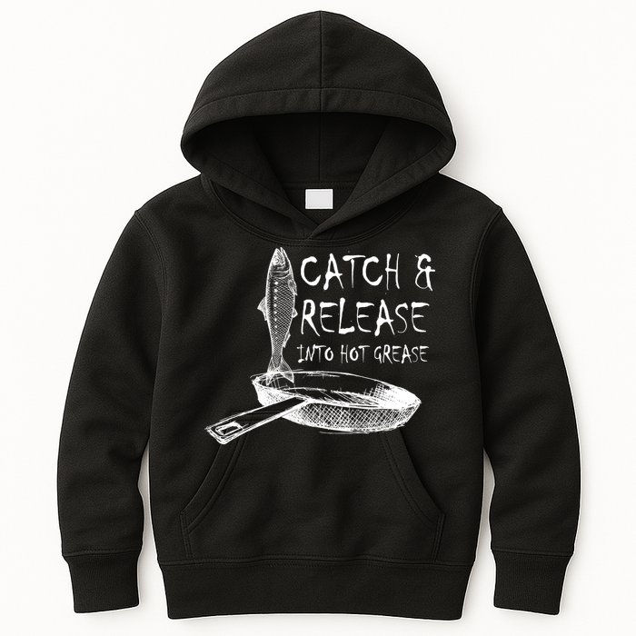 Catch And Release Into Grease Kids Hoodie