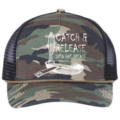 Catch And Release Into Grease Retro Rope Trucker Hat Cap