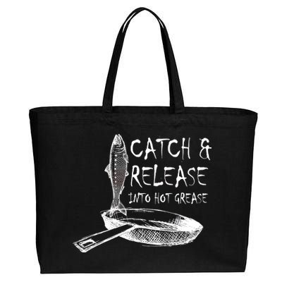 Catch And Release Into Grease Cotton Canvas Jumbo Tote