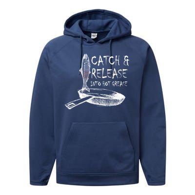 Catch And Release Into Grease Performance Fleece Hoodie