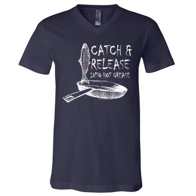 Catch And Release Into Grease V-Neck T-Shirt