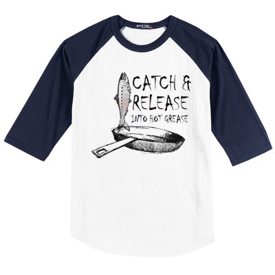 Catch And Release Into Grease Baseball Sleeve Shirt